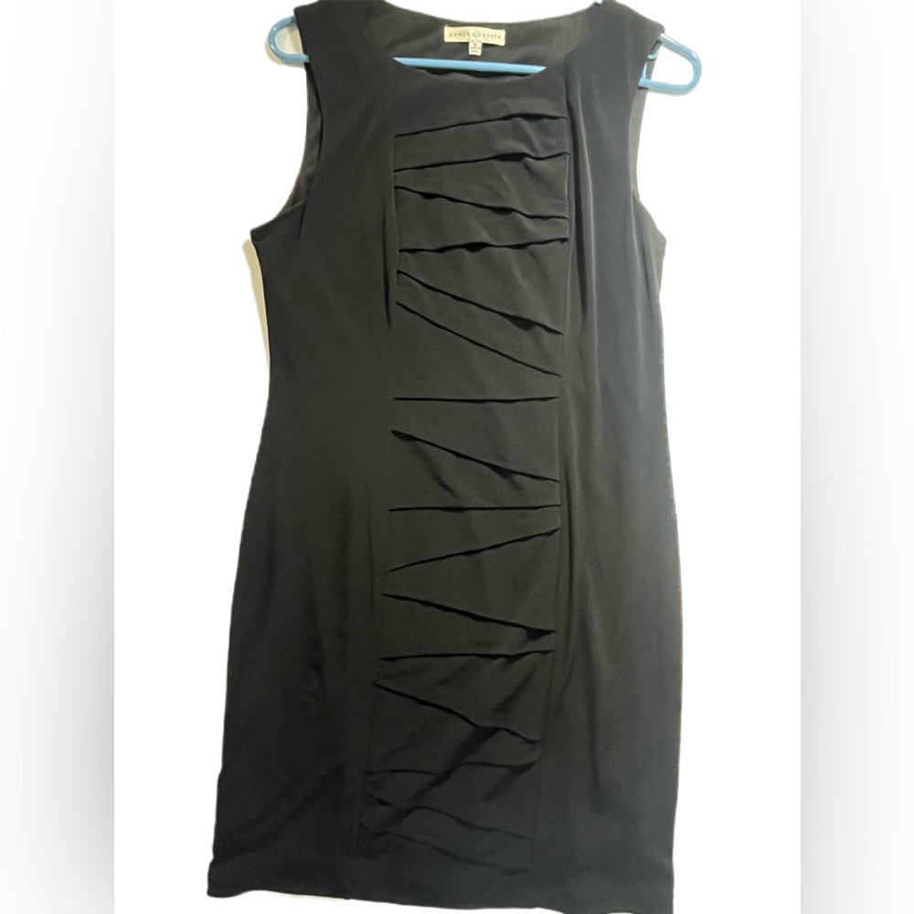 Sandra Darren Sleeveless Black Midi Dress Size 10 Women’s
